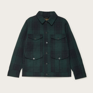 Veste journeyman en laine par Filson | Blue/green check (Green)