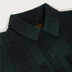 Veste journeyman en laine par Filson | Blue/green check (Green)