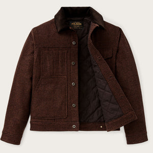 Spokane insulated short cruiser jacket by Filson | Merlot / black plaid (Brown)