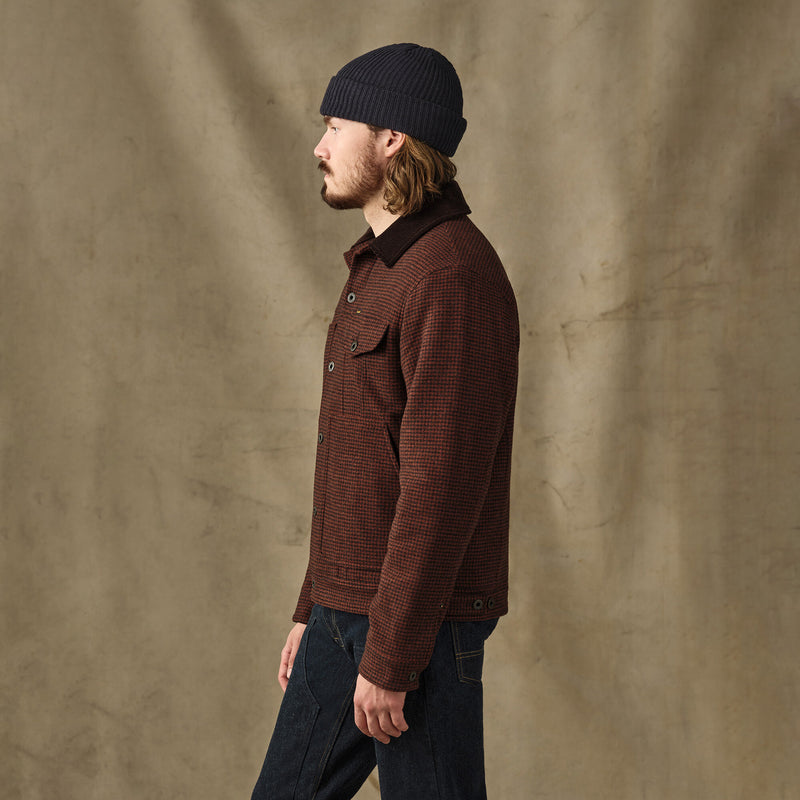 Spokane insulated short cruiser jacket by Filson | Merlot / black plaid (Brown)