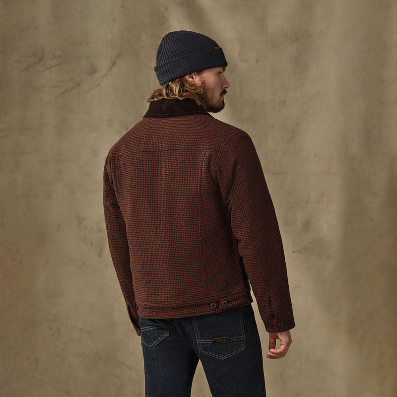 Spokane insulated short cruiser jacket by Filson | Merlot / black plaid (Brown)