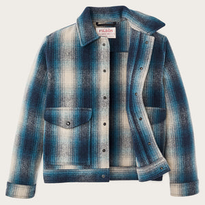 Mackinaw wool work jacket par Filson | Teal / gray ombre (Blue)