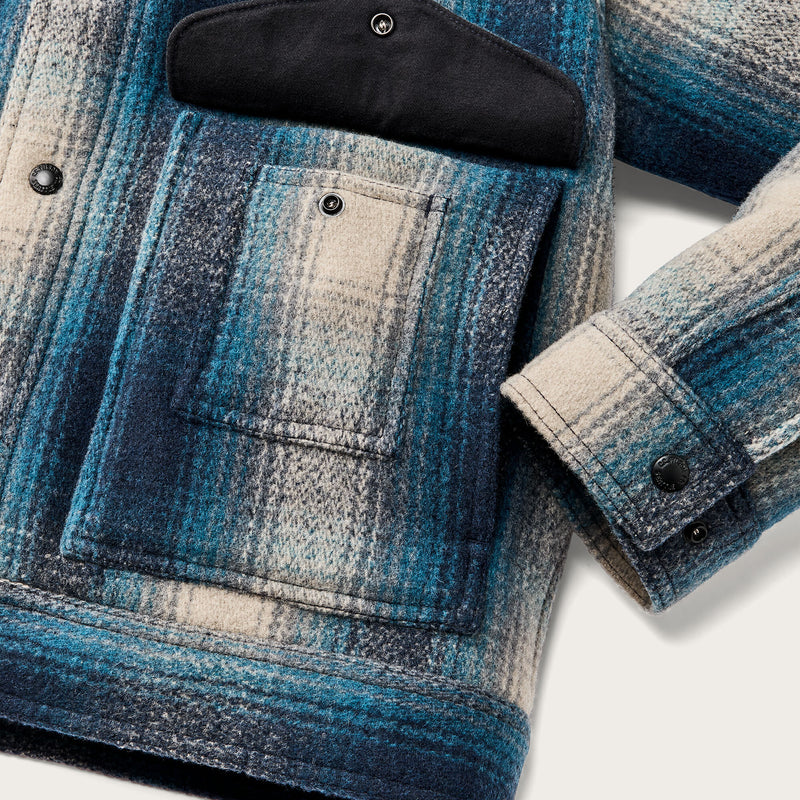 Mackinaw wool work jacket par Filson | Teal / gray ombre (Blue)