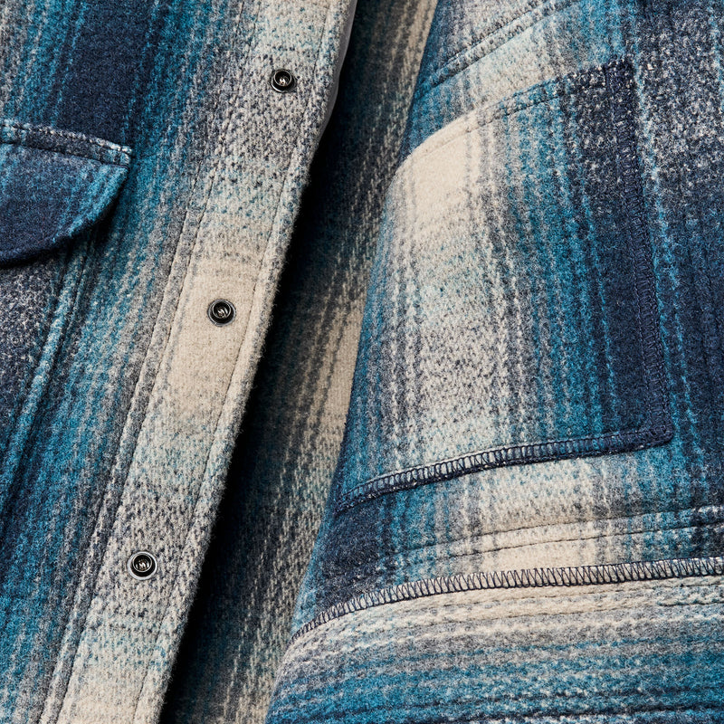 Mackinaw wool work jacket par Filson | Teal / gray ombre (Blue)