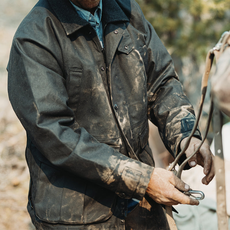 Tin cloth field jacket by Filson | Black (Black)