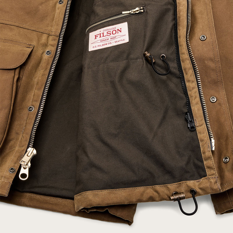 Veste field doublée en tin cloth by Filson | Dark tan (Brown)