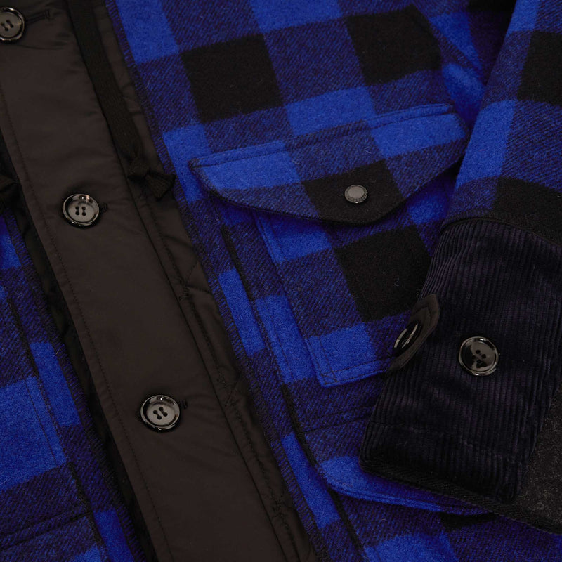 Filson x junya watanabe checked wool insulated jacket von Filson | Black / navy black (Blue)