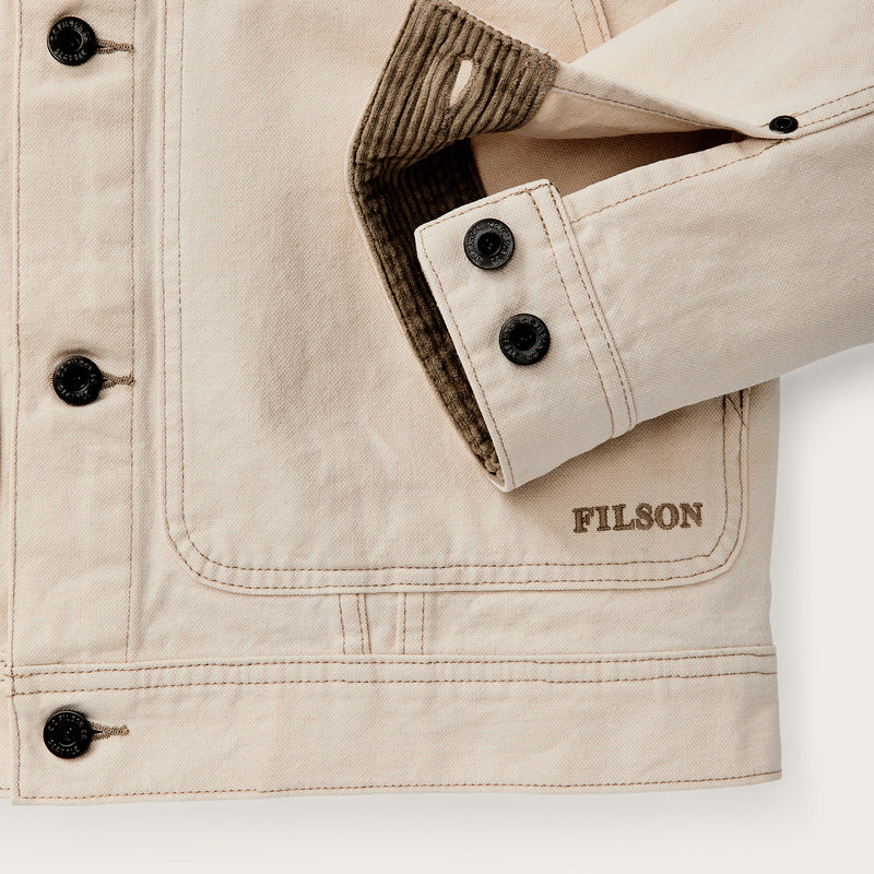 Rustic canvas short cruiser jacket par Filson | Natural seed (Beige)
