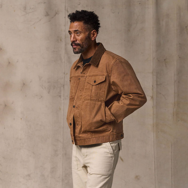 Rustic canvas short cruiser jacket par Filson | Whiskey (Brown)