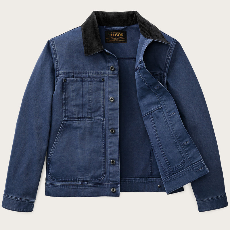 Rustic canvas short cruiser jacket par Filson | Indigo (Blue)
