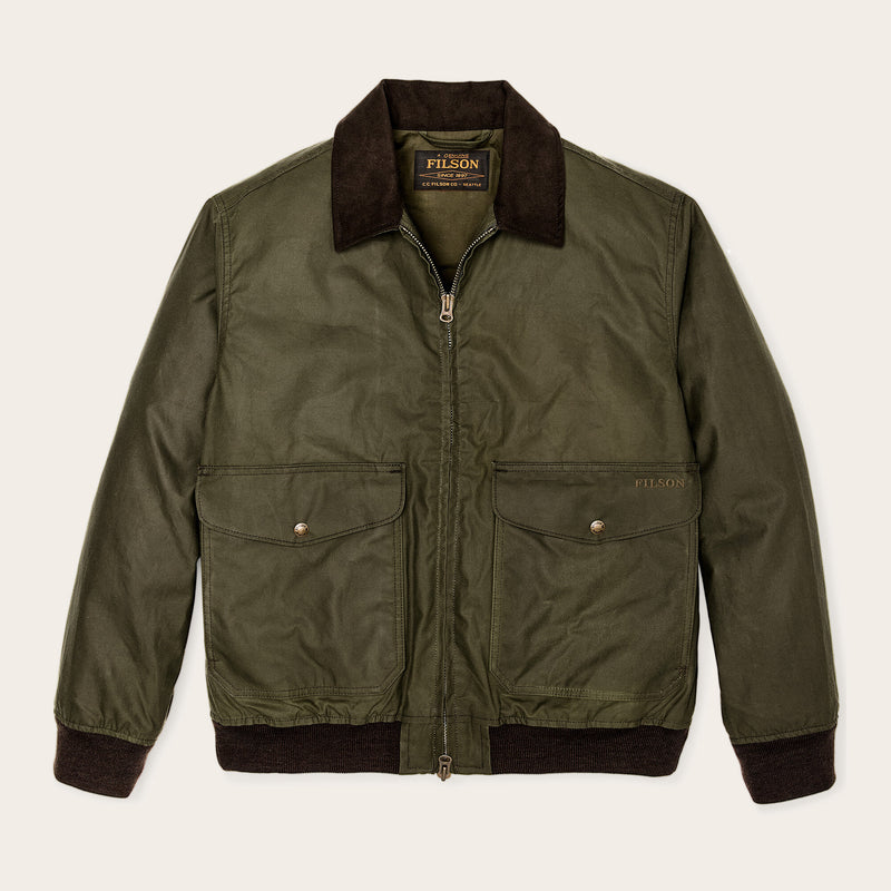 Cover cloth bomber jacket par Filson | Marsh olive (Green)