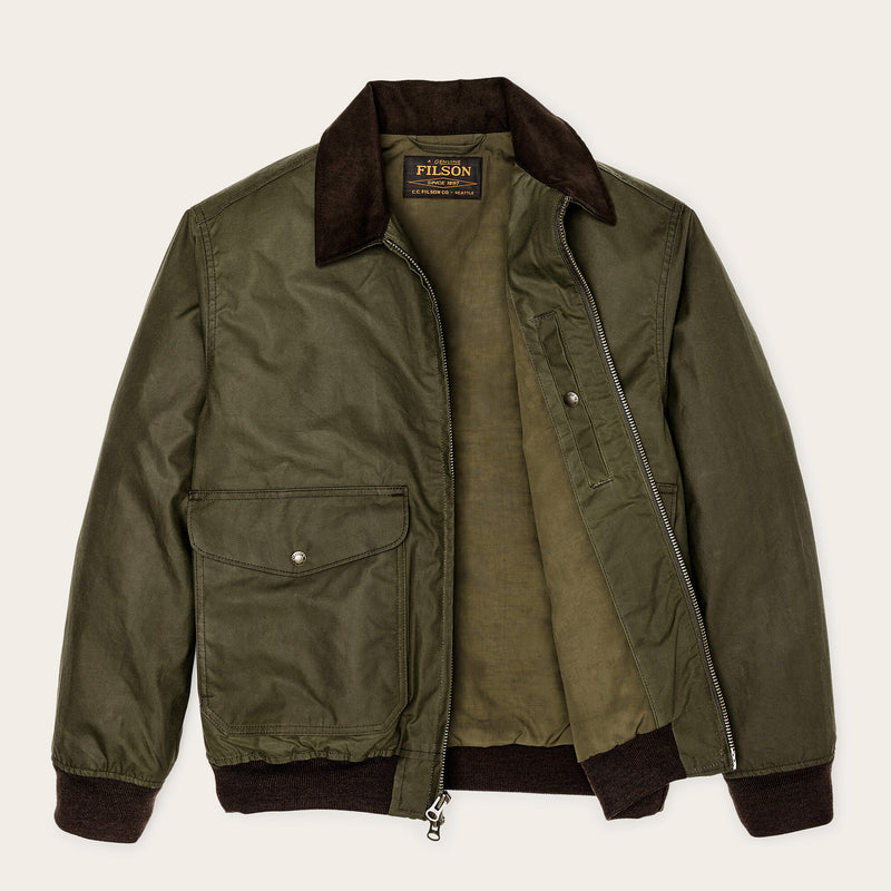 Cover cloth bomber jacket par Filson | Marsh olive (Green)