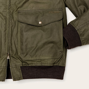 Cover cloth bomber jacket par Filson | Marsh olive (Green)