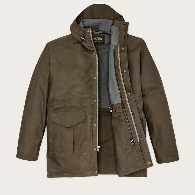 Dry wax omak coat by Filson | Burnt olive (Green)