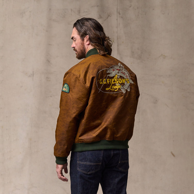 Embroidered montlake jacket by Filson | Whiskey (Brown)