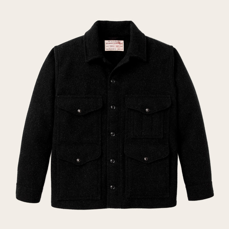 Mackinaw wool cruiser jacket par Filson | Charcoal (Black)