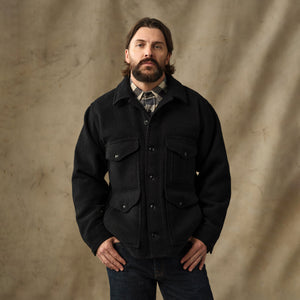 Mackinaw wool cruiser jacket par Filson | Charcoal (Black)