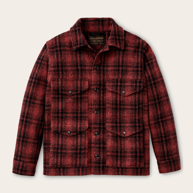 Mackinaw wool cruiser jacket par Filson | North country red plaid (Red)
