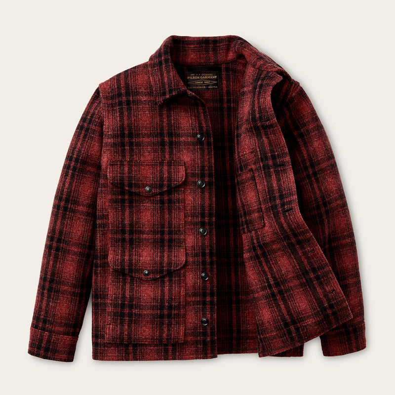 Mackinaw wool cruiser jacket par Filson | North country red plaid (Red)