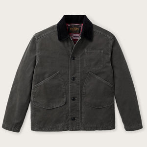 Insulated canvas outfitter jacket par Filson | Peat (Gray)