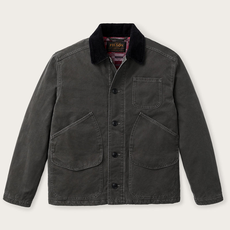 Insulated canvas outfitter jacket par Filson | Peat (Gray)