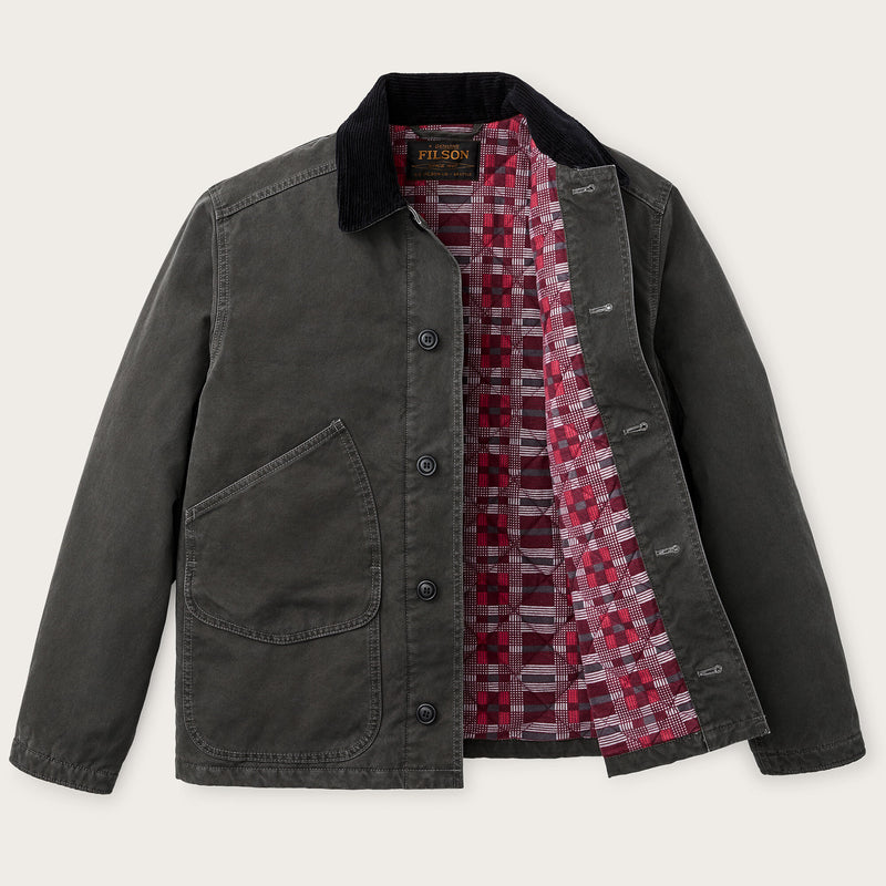 Insulated canvas outfitter jacket par Filson | Peat (Gray)