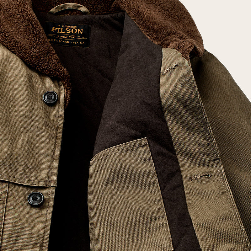 Rustic canvas packer coat par Filson | Marsh olive (Beige)