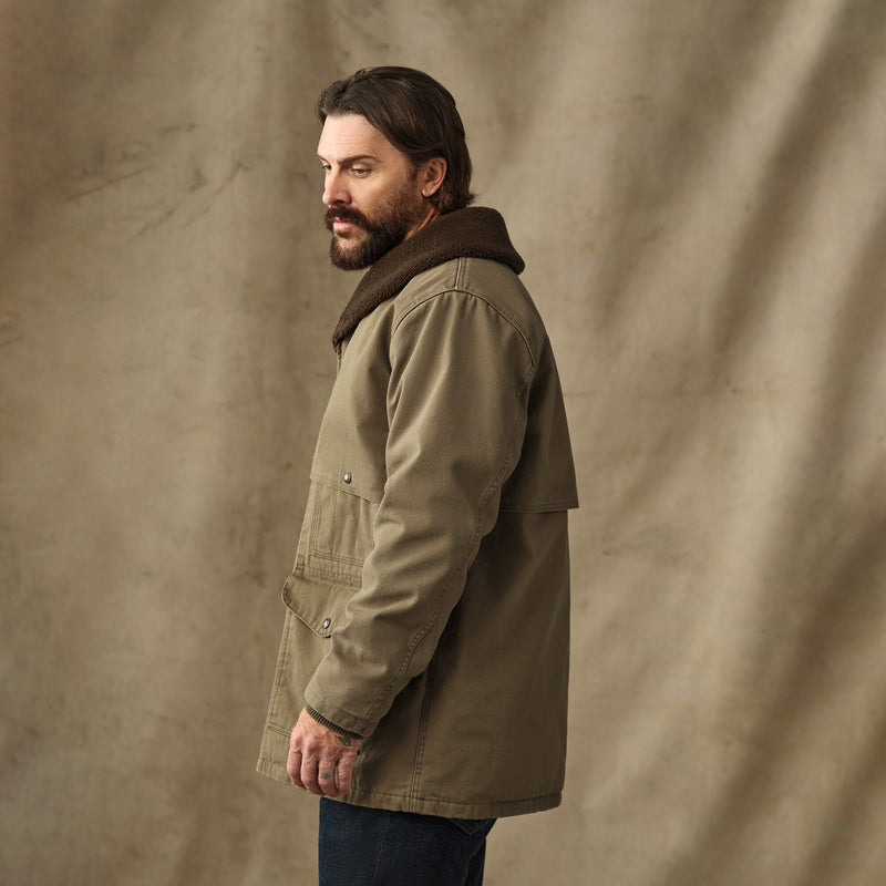 Rustic canvas packer coat par Filson | Marsh olive (Beige)