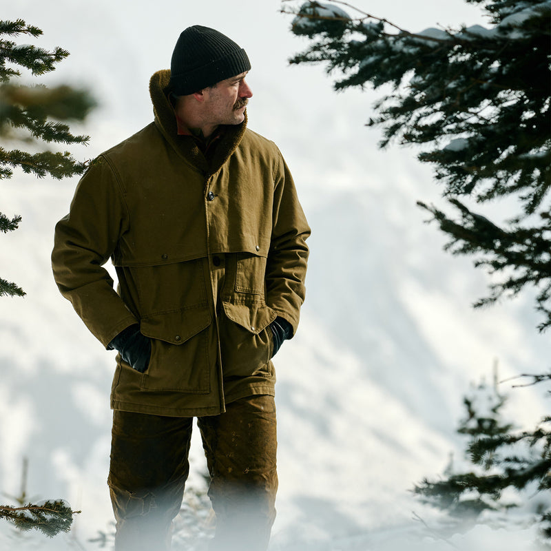 Rustic canvas packer coat par Filson | Marsh olive (Beige)