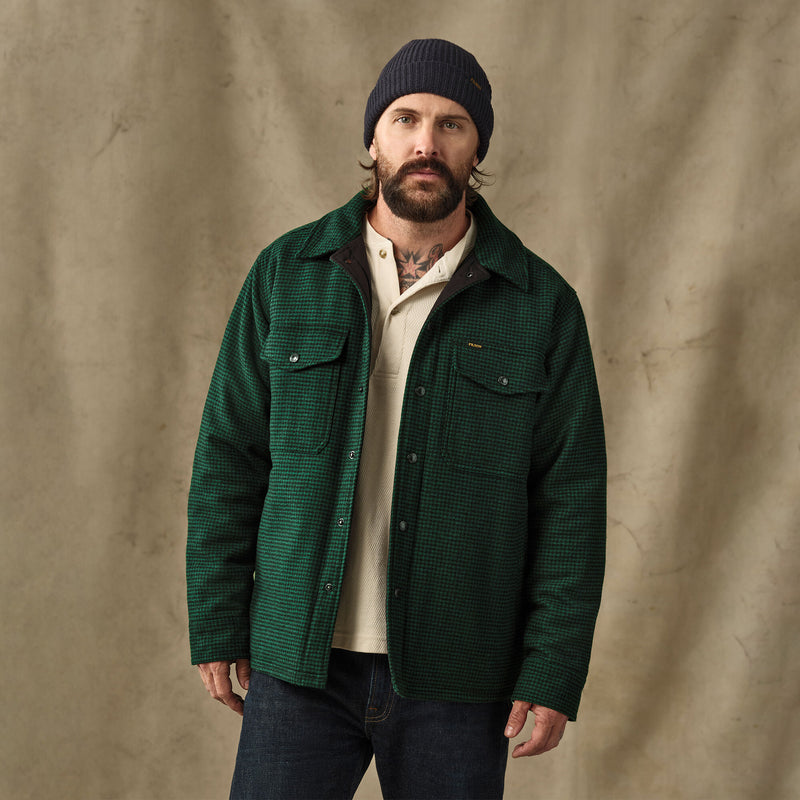 Insulated jac-shirt par Filson | Green / black plaid (Green)