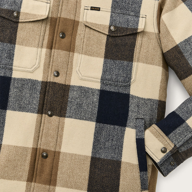 Insulated jac-shirt par Filson | Cream / navy plaid (Multicolor)