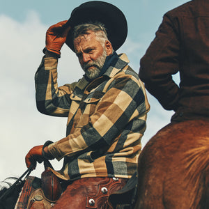 Insulated jac-shirt par Filson | Cream / navy plaid (Multicolor)