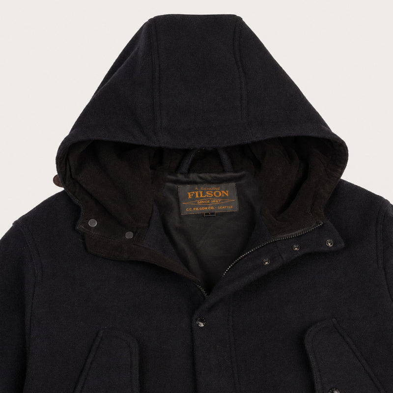 Cascade wool mountain parka par Filson | Navy/black plaid (Blue)