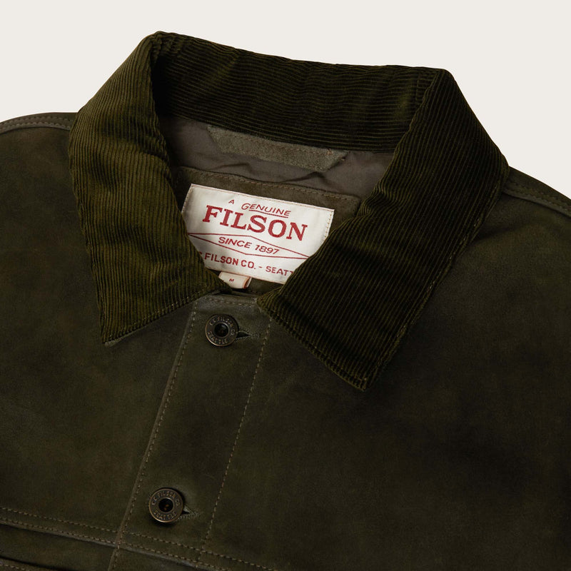 Waxed suede short cruiser par Filson | Otter green (Green)