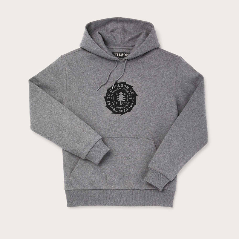 Prospector graphic hoodie di Filson | Heather grey saw blade (Grey)