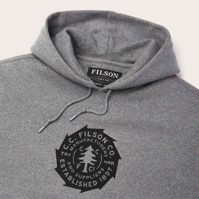 Prospector graphic hoodie di Filson | Heather grey saw blade (Grey)