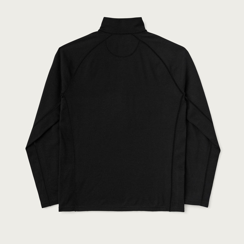 400g merino wool long sleeve half-zip by Filson | Black (Black)