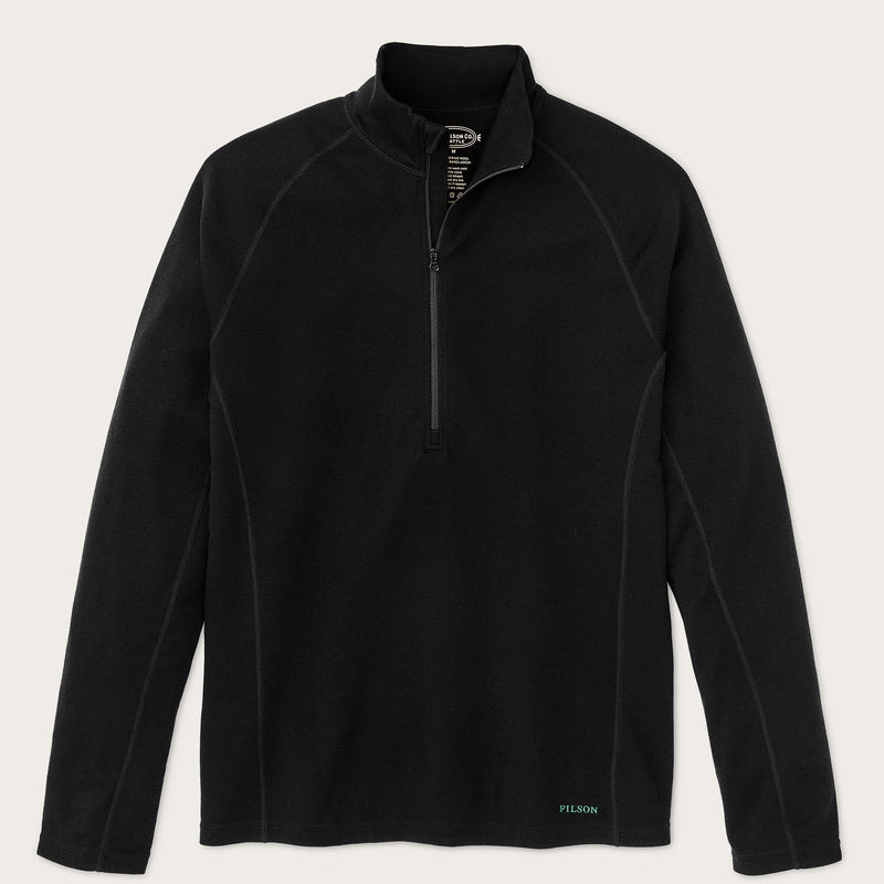 400g merino wool half-zip by Filson | Black (Black)