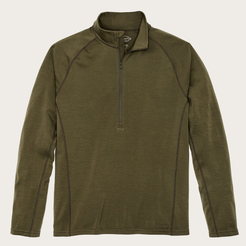 400g merino wool half-zip von Filson | Dark olive (Green)