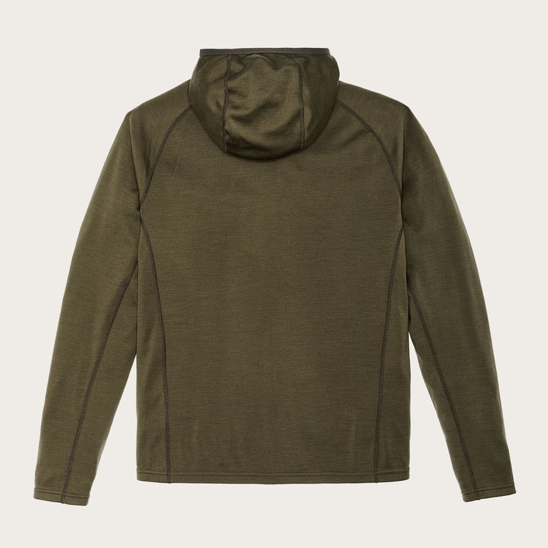 Felpa con cappuccio in lana merino da 400 g di Filson | Dark olive (Green)