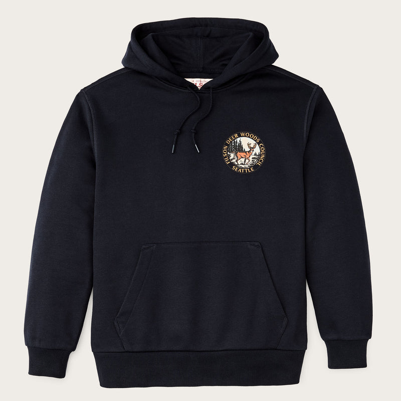 Prospector graphic hoodie von Filson | Night sky / buck (Blue)