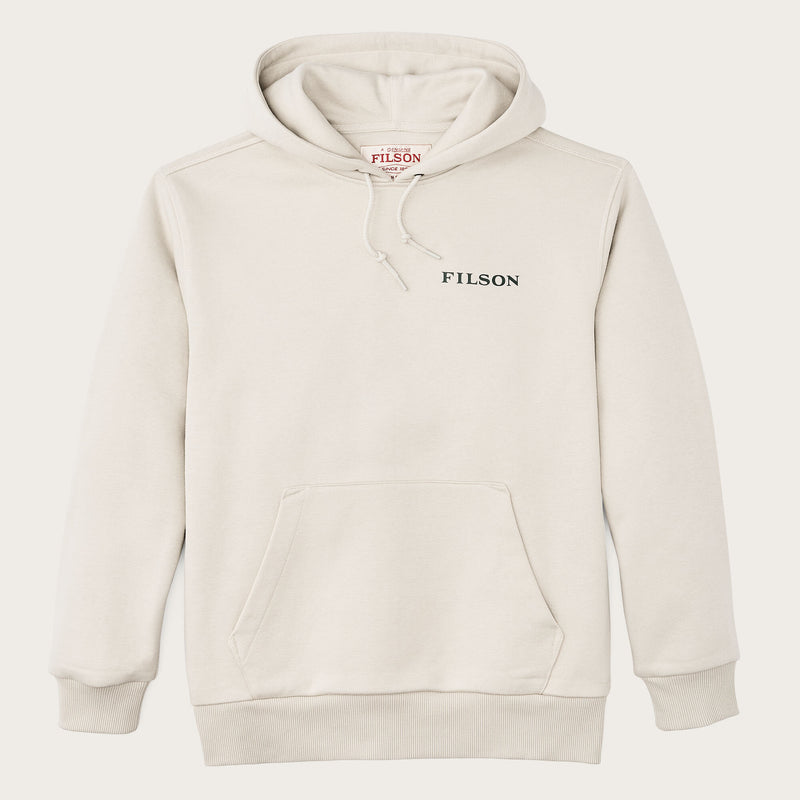 Felpa con cappuccio prospector graphic di Filson | Cliff gray / scenic (Beige)