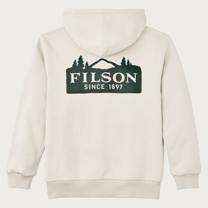 Felpa con cappuccio prospector graphic di Filson | Cliff gray / scenic (Beige)