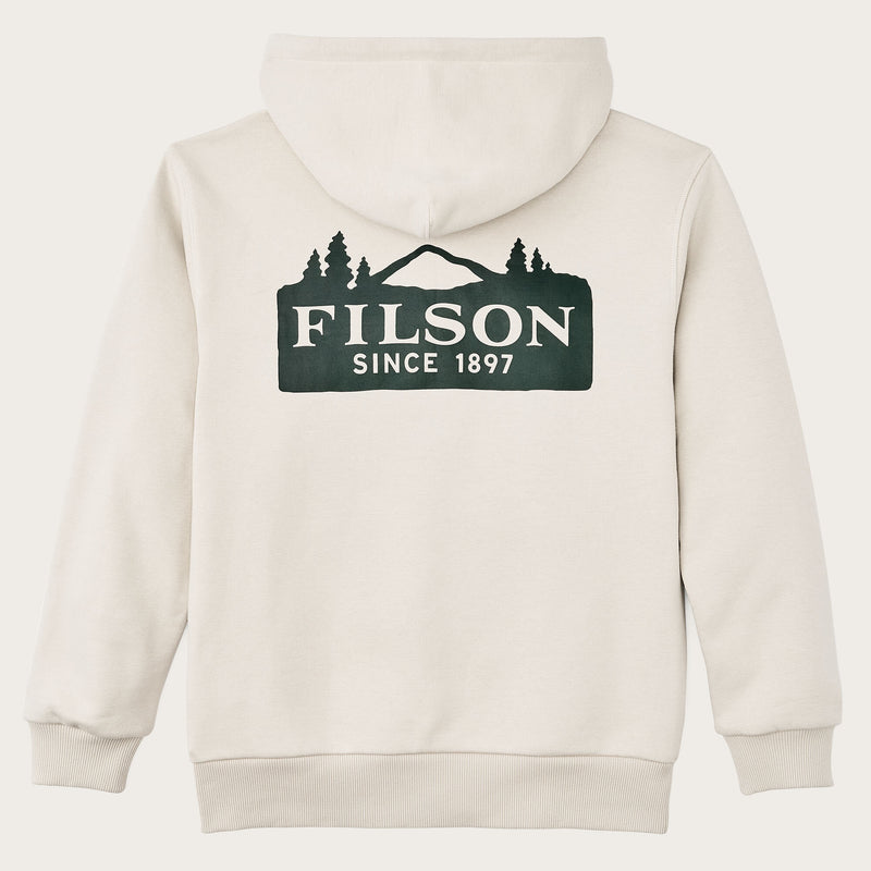 Felpa con cappuccio prospector graphic di Filson | Cliff gray / scenic (Beige)