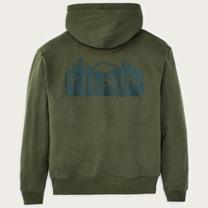 Scenic graphic hoodie par Filson | Surplus green (Green)