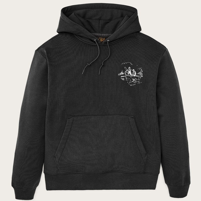 Trout graphic hoodie par Filson | Faded black (Black)