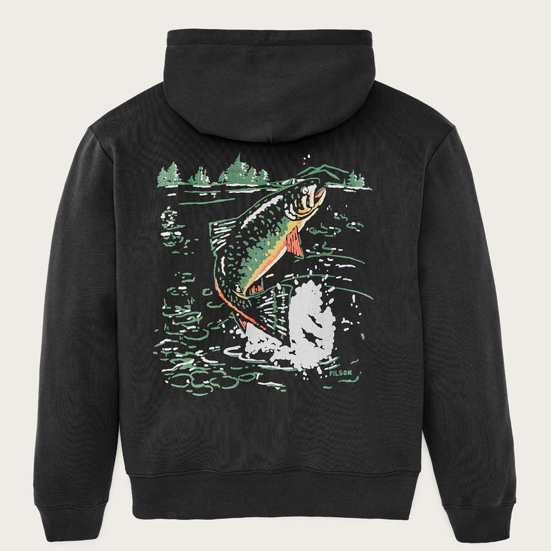 Trout graphic hoodie par Filson | Faded black (Black)