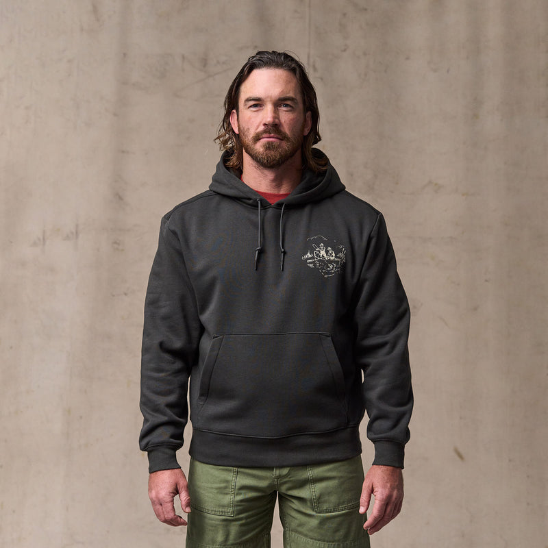 Trout graphic hoodie par Filson | Faded black (Black)