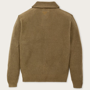 Vintage cotton shawl neck sweater par Filson | Cork (Beige)