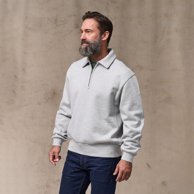 14-oz. heritage fleece quarter-zip par Filson | Gray heather (Gray)